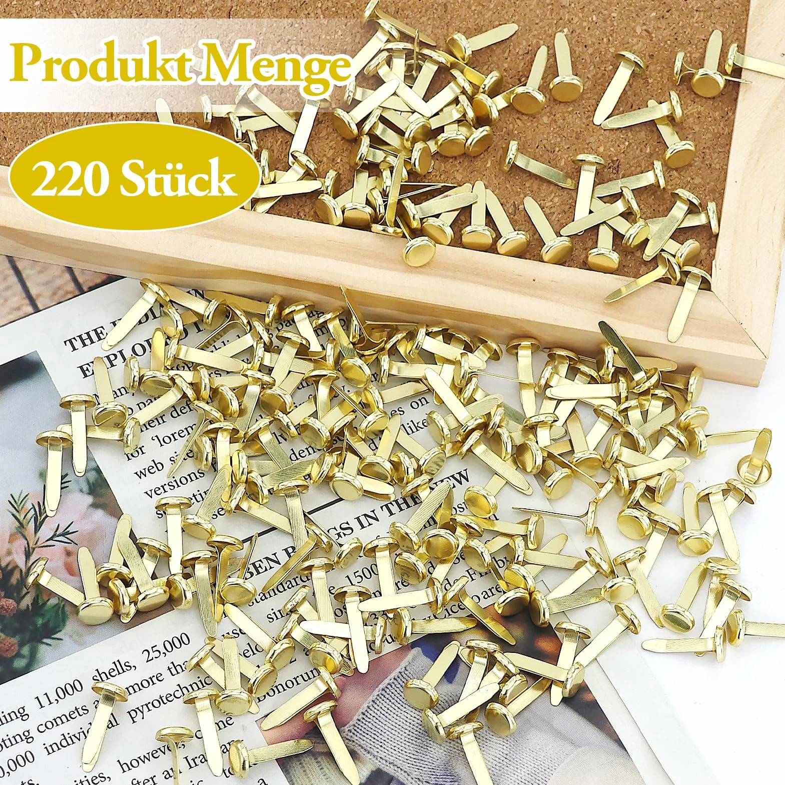 Mini Spille Dorate 220 Pezzi Oro Fermacampioni Piccoli Scrapbooking Forniture Ufficio