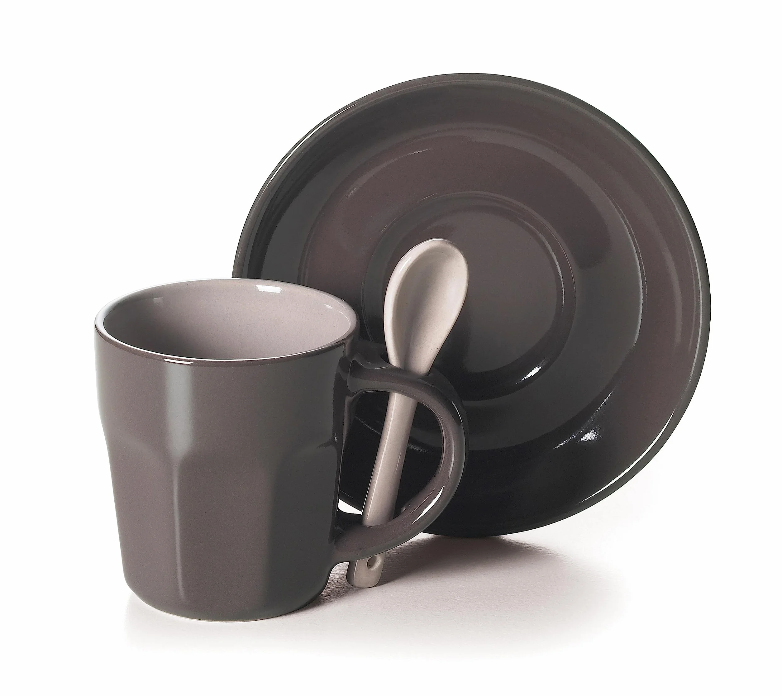 Excelsa Abbraccio Set Tazzine Da Caffè, Ceramica, 6pz, Multicolore, ‎5.5 x 5.5 x 6.5 cm, 1.47 Kg