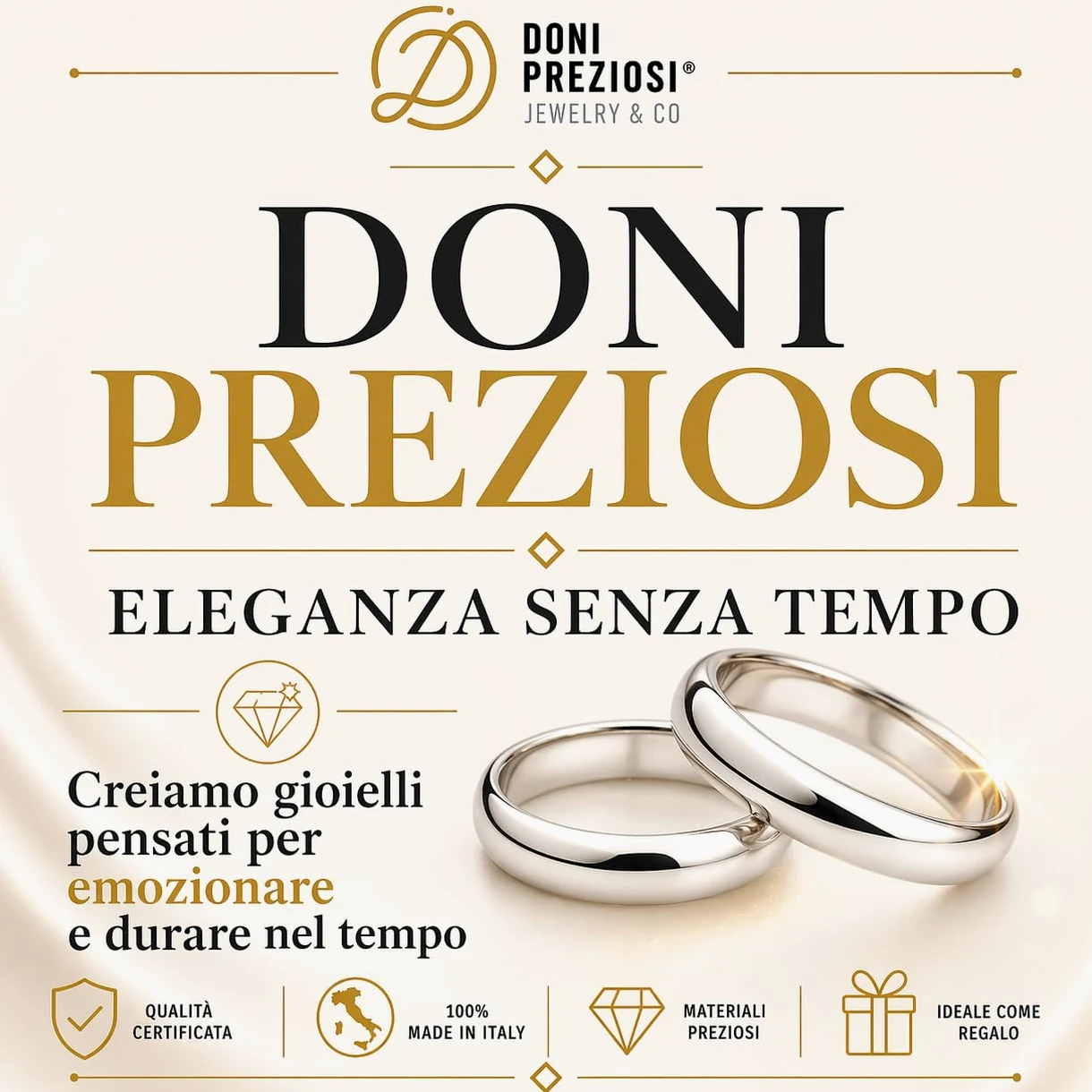 Coppia Fedine Personalizzabili in Argento 925 con Incisione Nome e Data - 2 Anelli Fidanzamento Lui e Lei - Fedina Personalizzata Uomo Donna - Regalo San Valentino, Anniversario - Placcato Oro