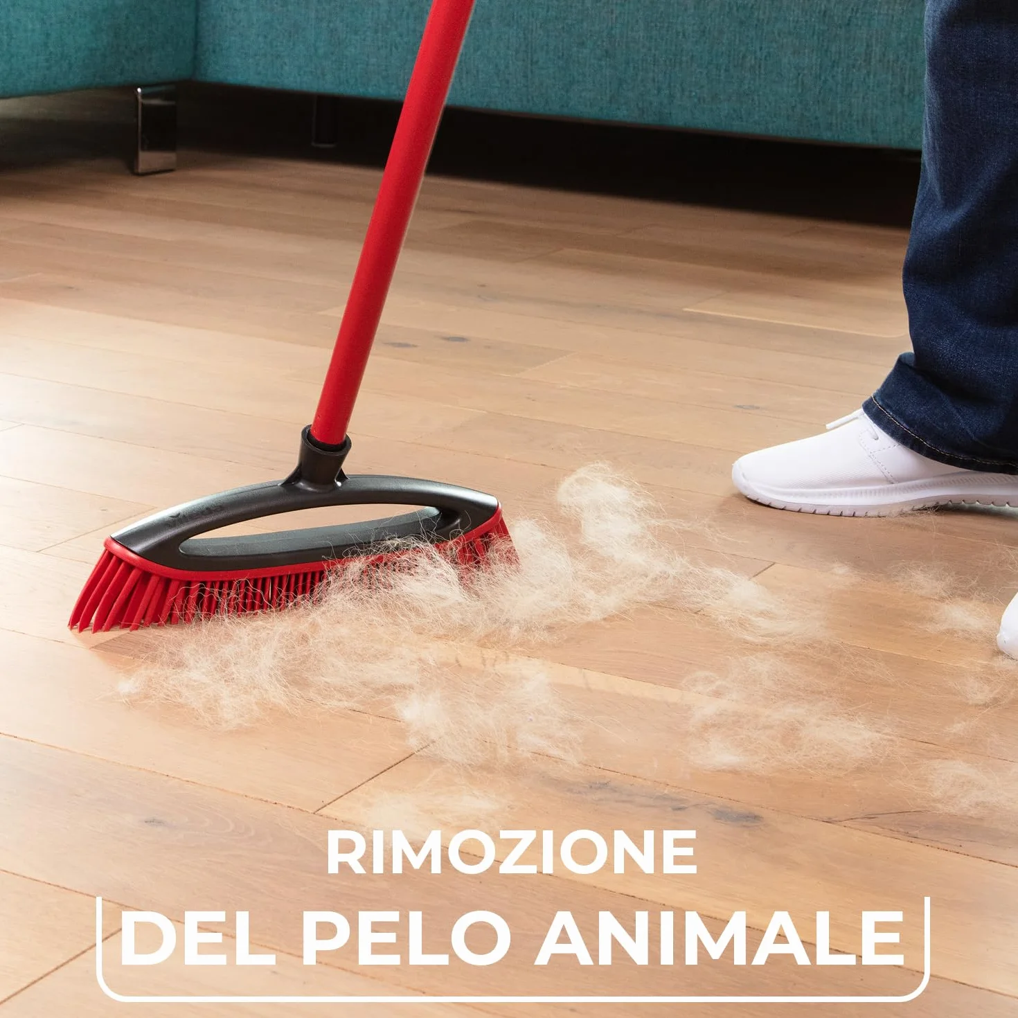 Vileda Always Clean Scopa in Gomma per Peli Animali Domestici Pet PRO