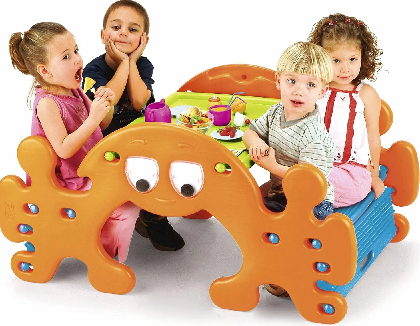 FEBER Fantasma Tavolo -Dondolo, da un lato tavolo e dall'altro dondolo, per interno ed esterno, per bambini e bambine da 1 anno, Famosa 800010248