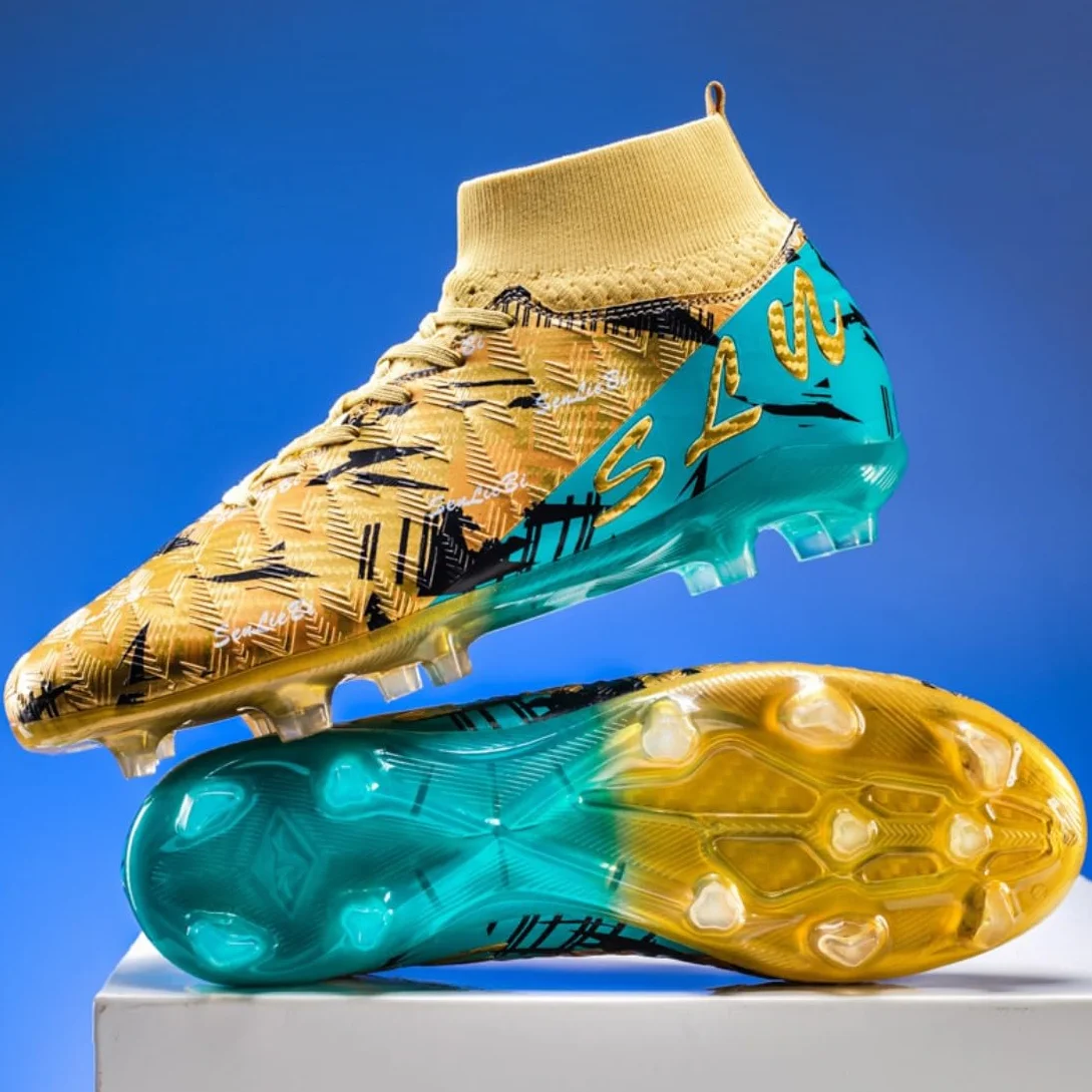 Scarpe da Calcio da Uomo Scarpe Alte da Sintetica Scarpe Sportive da Bambino da Interno Scarpe da Atletica da Allenamento all'aperto
