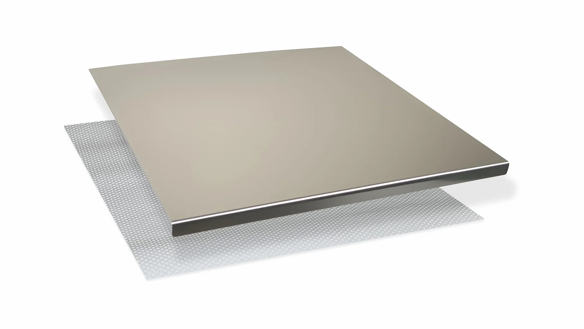 INOXLM Spianatoia in Acciaio Inox 40x50 Piega 2 cm