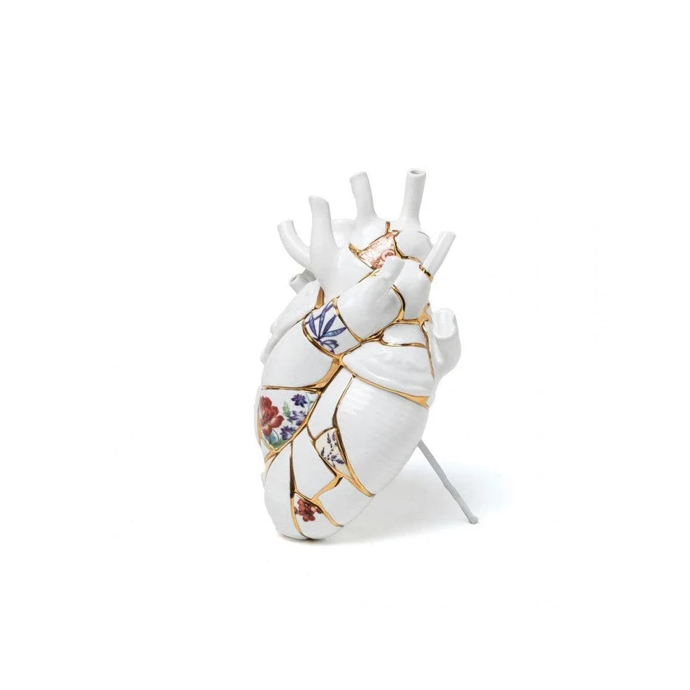 Love in Bloom Kintsugi porcellana e oro SELETTI