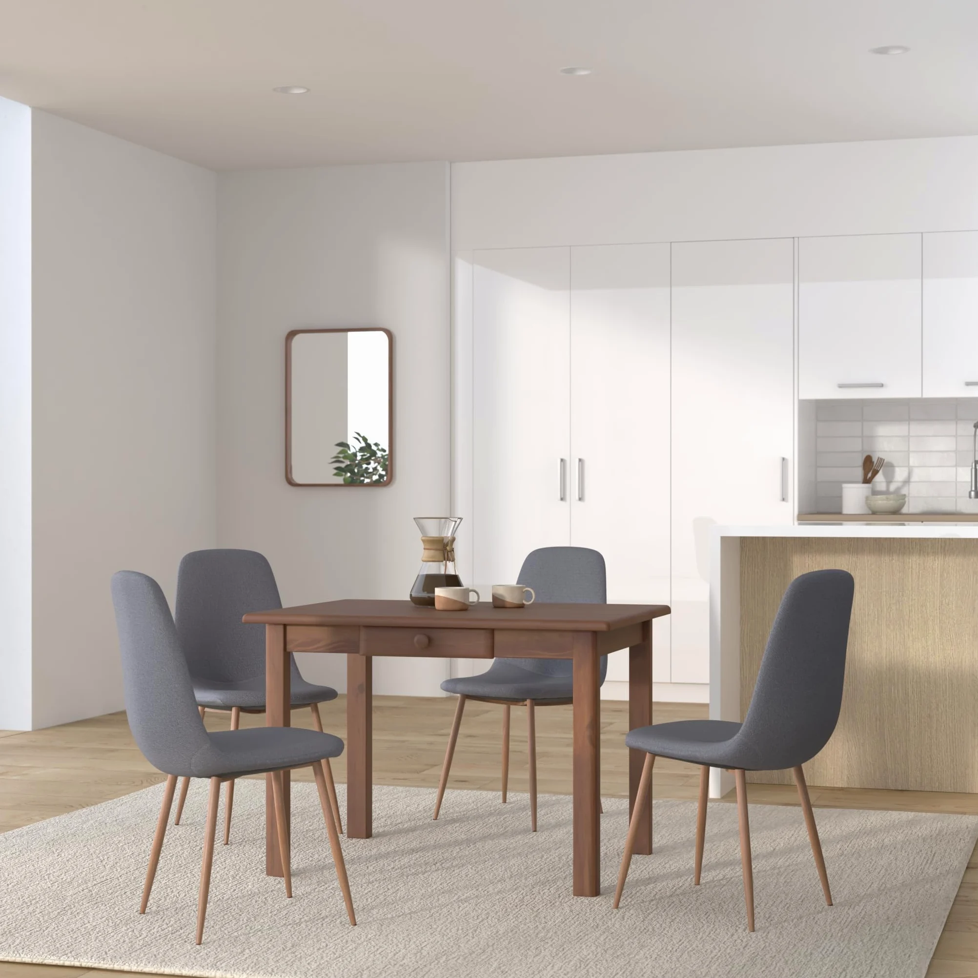 k koma tavolo da pranzo con cassetto, in rovere massiccio, per ristorante (120 x 70 cm)