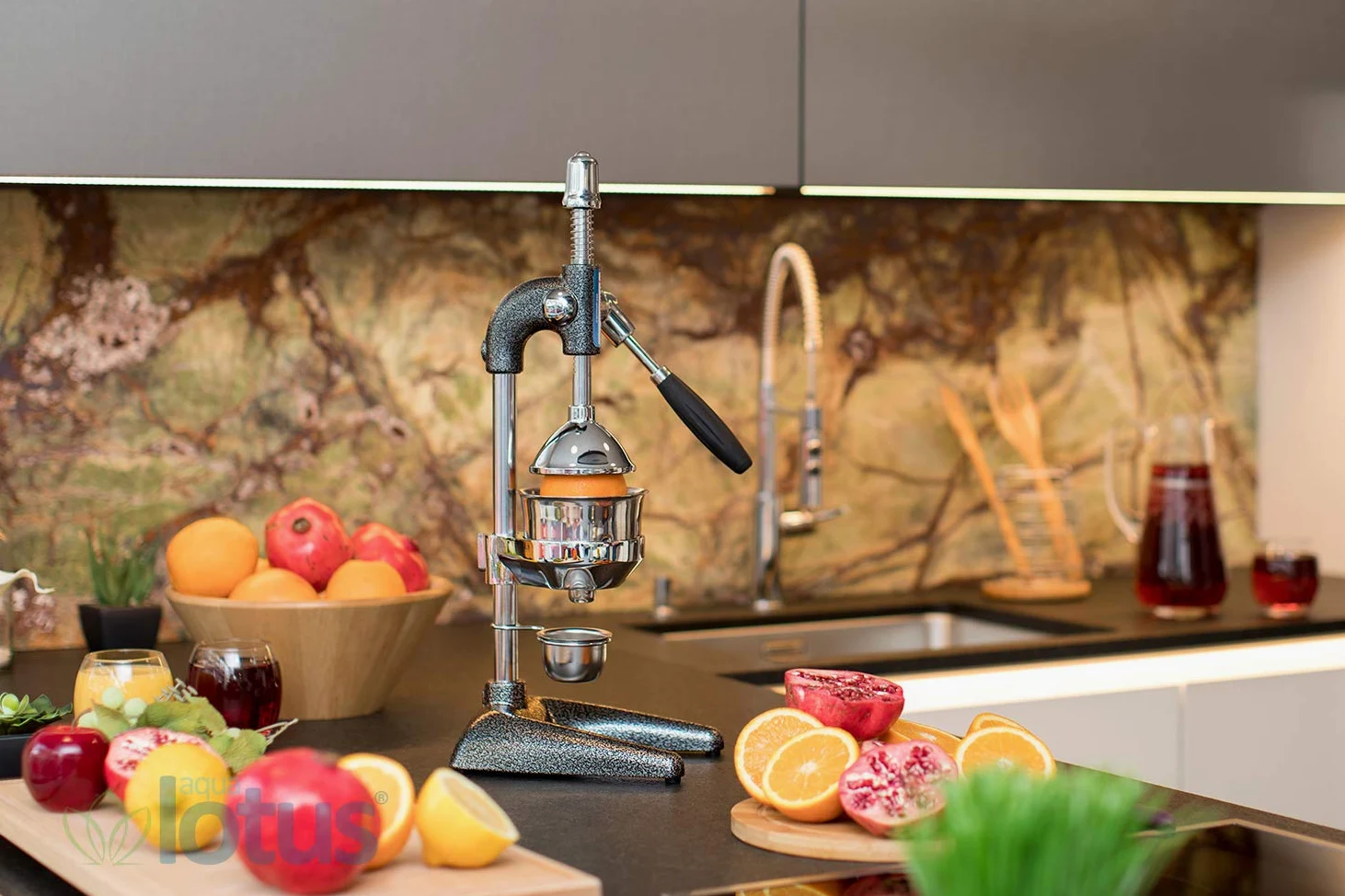 Optimum, spremiagrumi professionale a leva XL, per arance, melograno, ecc.