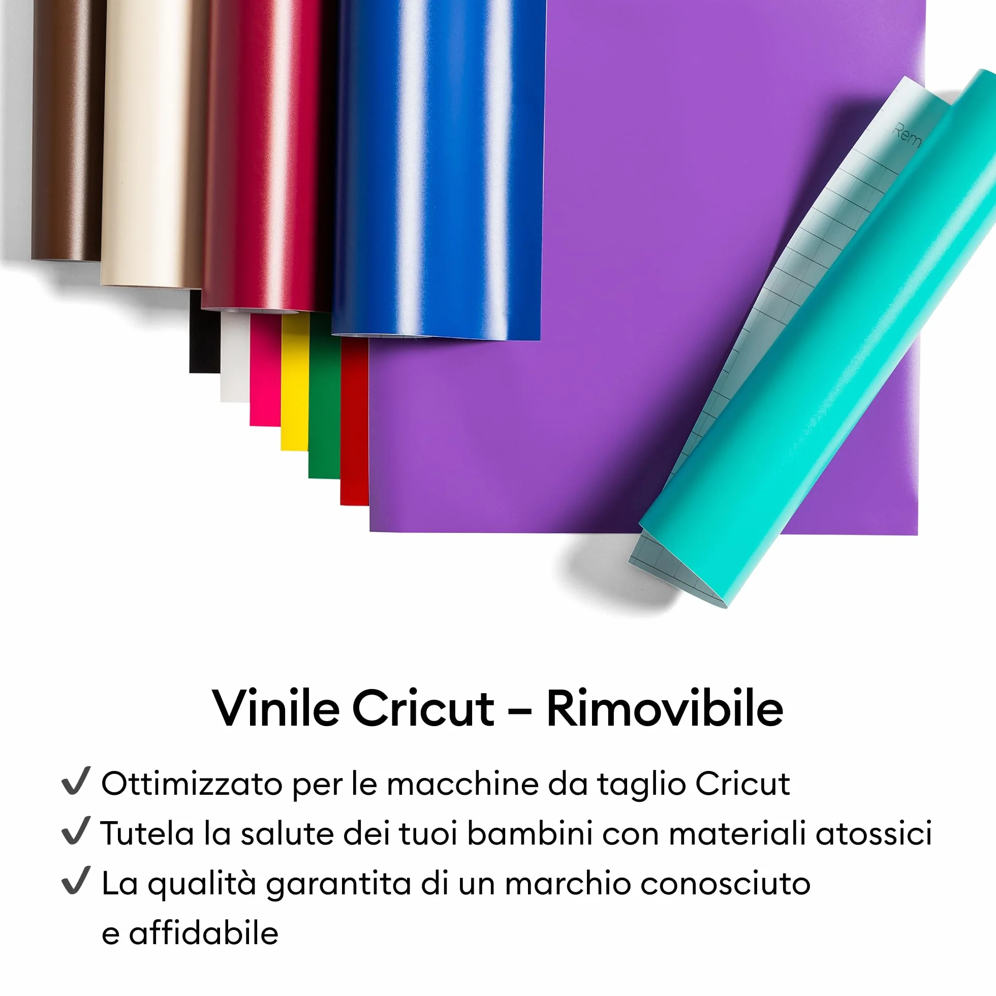 Cricut Foglio vinile adesivo permanente 30,5 cm x 1,2 m blu navy opaco