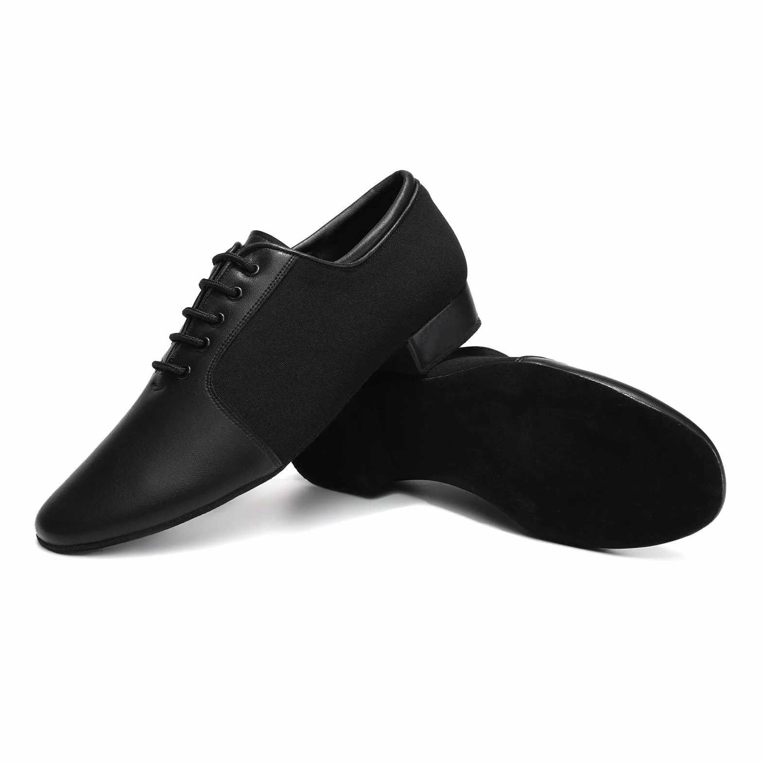 Scarpe da Ballo Latino Uomo Lacci Salsa Tango Jazz Performance Tacco Basso Scamosciata