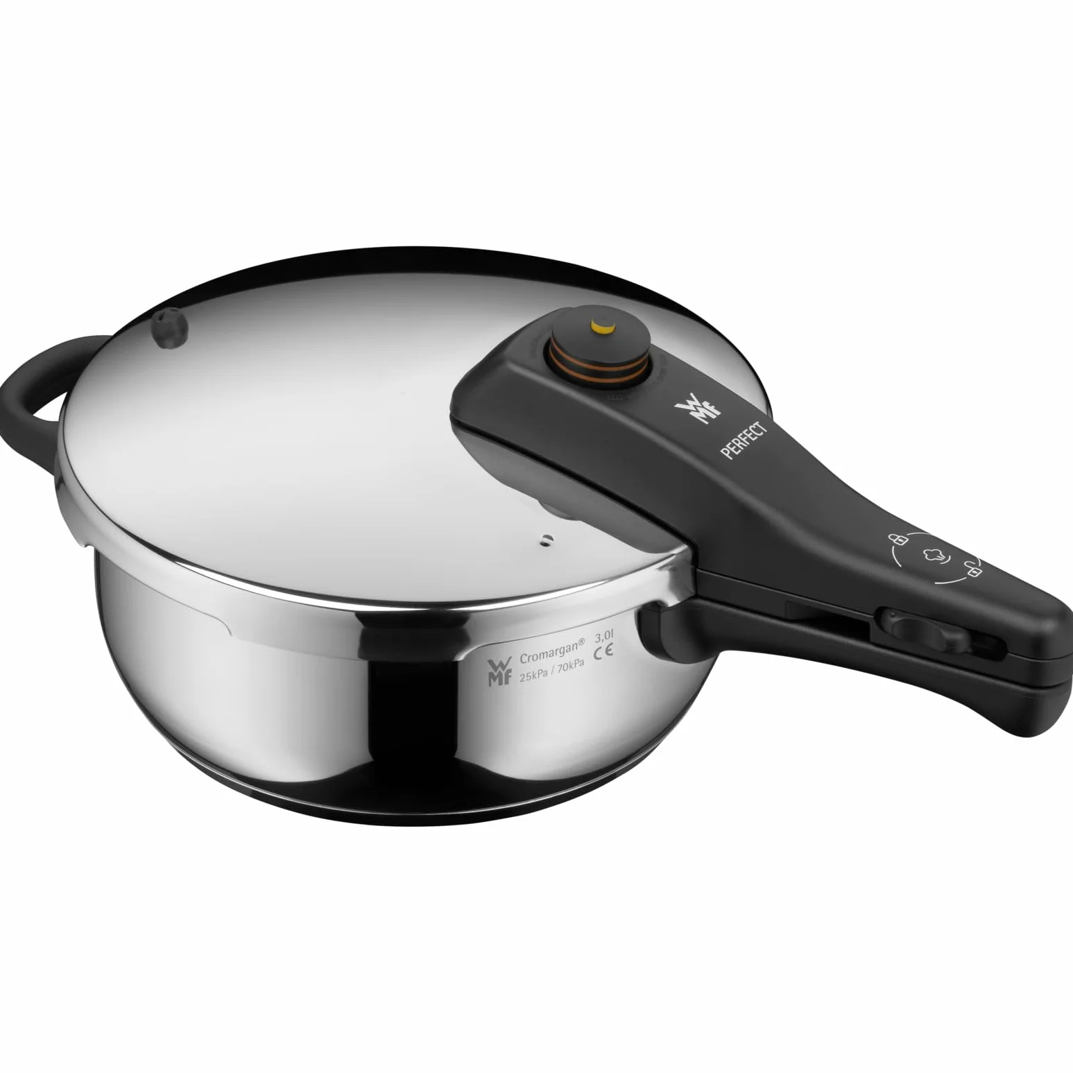 WMF Pentola Perfect Ø 22 cm, Ø 3 litri, in acciaio inox Cromargan per induzione