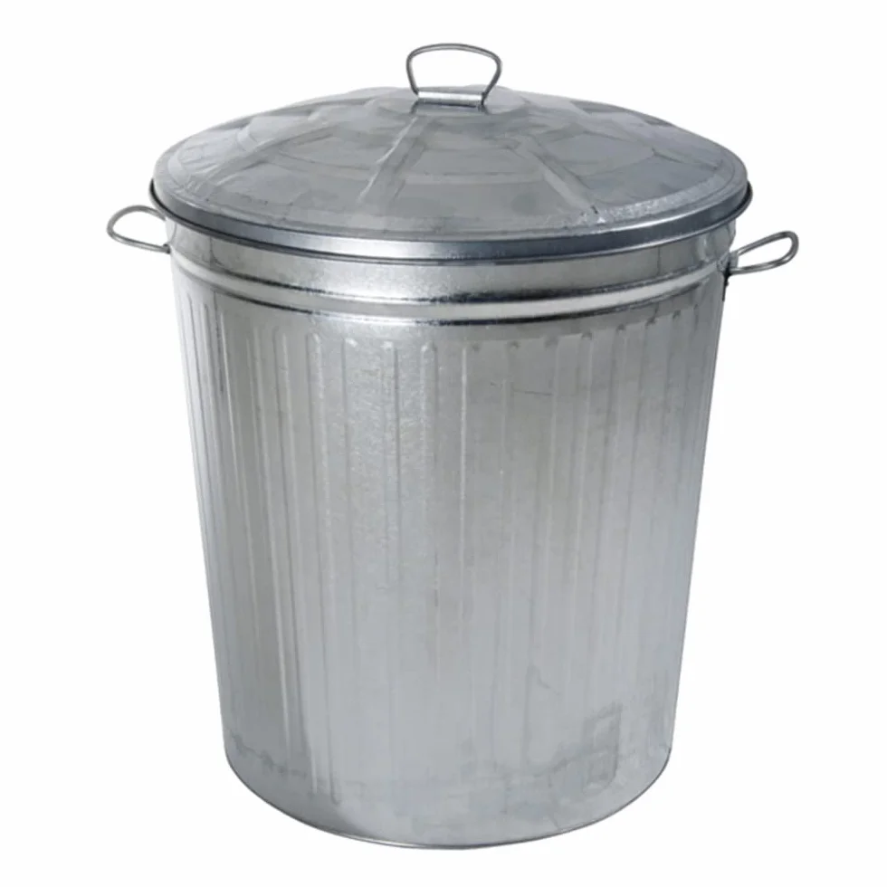 VERDELOOK Secchio in Zinco Rinforzato con Coperchio, capienza 35 lt, Contenitore