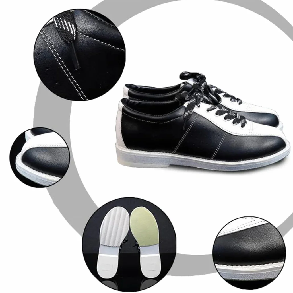 Scarpe da Bowling in Pelle Antiscivolo Uomo Unisex