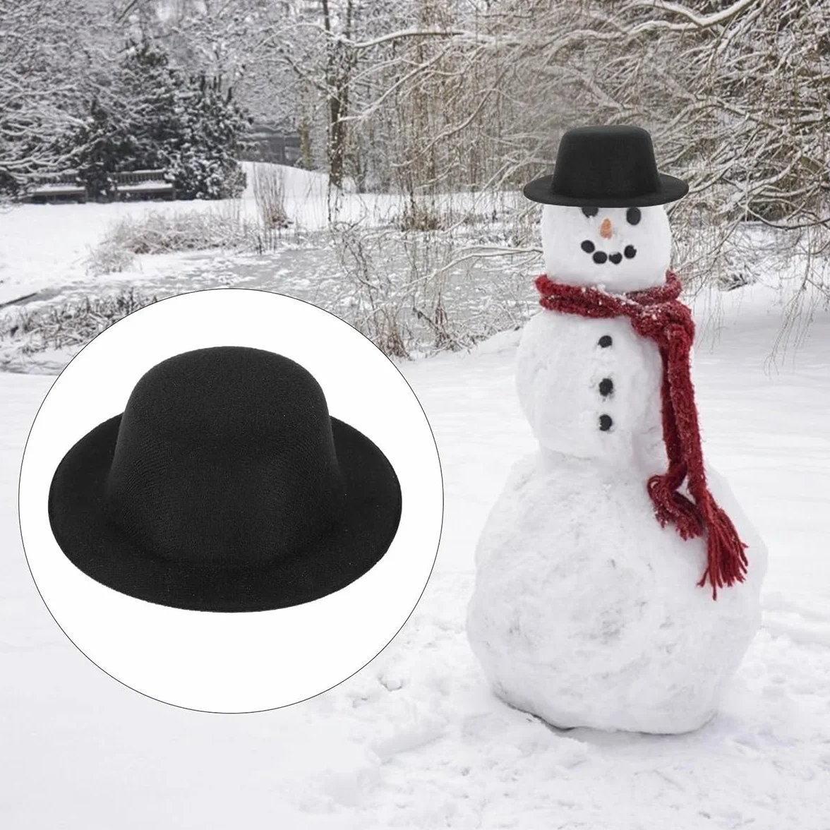 4 Pezzi Mini Cappello a Cilindro Accessori per Capelli Cappello Decorativo Forniture Artigianali Fai-da-Te Cappello da Pupazzo di Neve di Natale Puntelli per Abiti Decorazioni per Feste