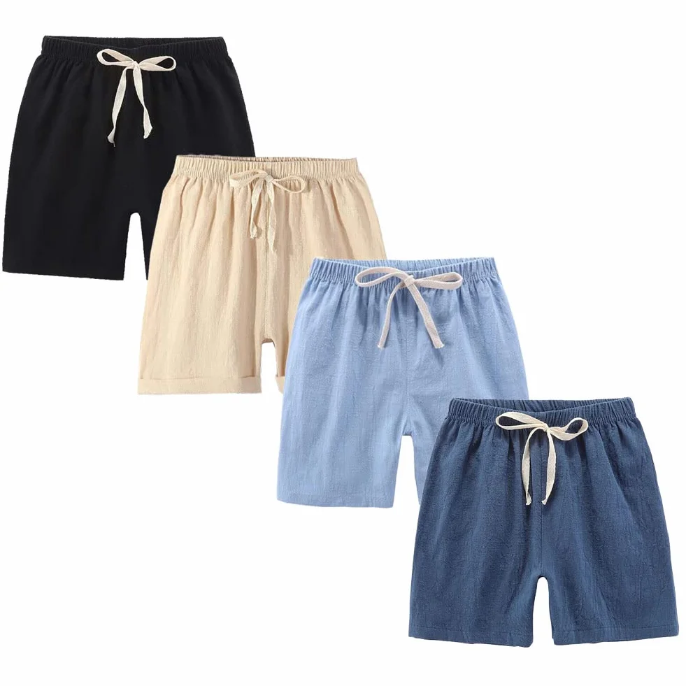 FedMois Pantaloncini Cotone Bambini Ragazzi, Confezione da 4