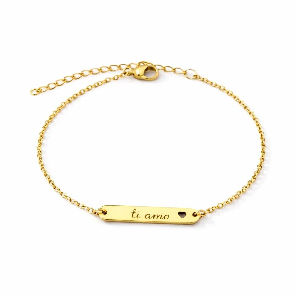 Bracciale Personalizzato in Acciaio Inossidabile con Nome Inciso – Regalo Donna Uomo