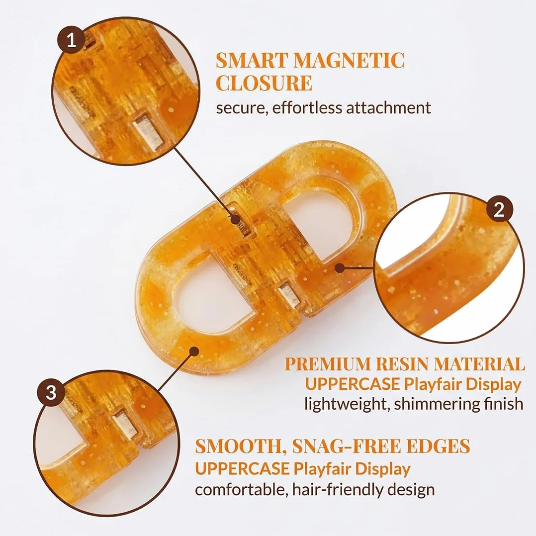 Pinze Per Capelli Magnetiche a Forte Tenuta Professionali Arancione