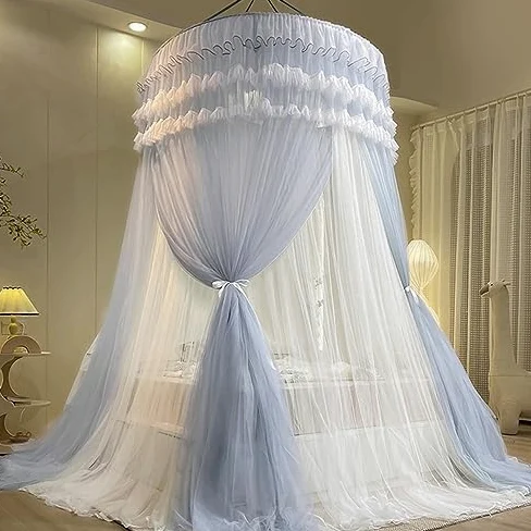 Tenda a baldacchino a baldacchino a cupola a doppio strato per camera da letto per bambini e adulti