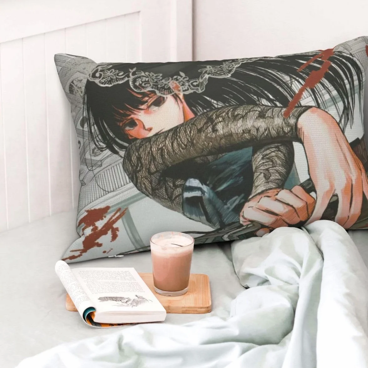 Sakamoto Taro Anime Asakura Shin Pillowcase 40 x 60 cm Double Side Printing Decorative Cushion for Divano Bedroom