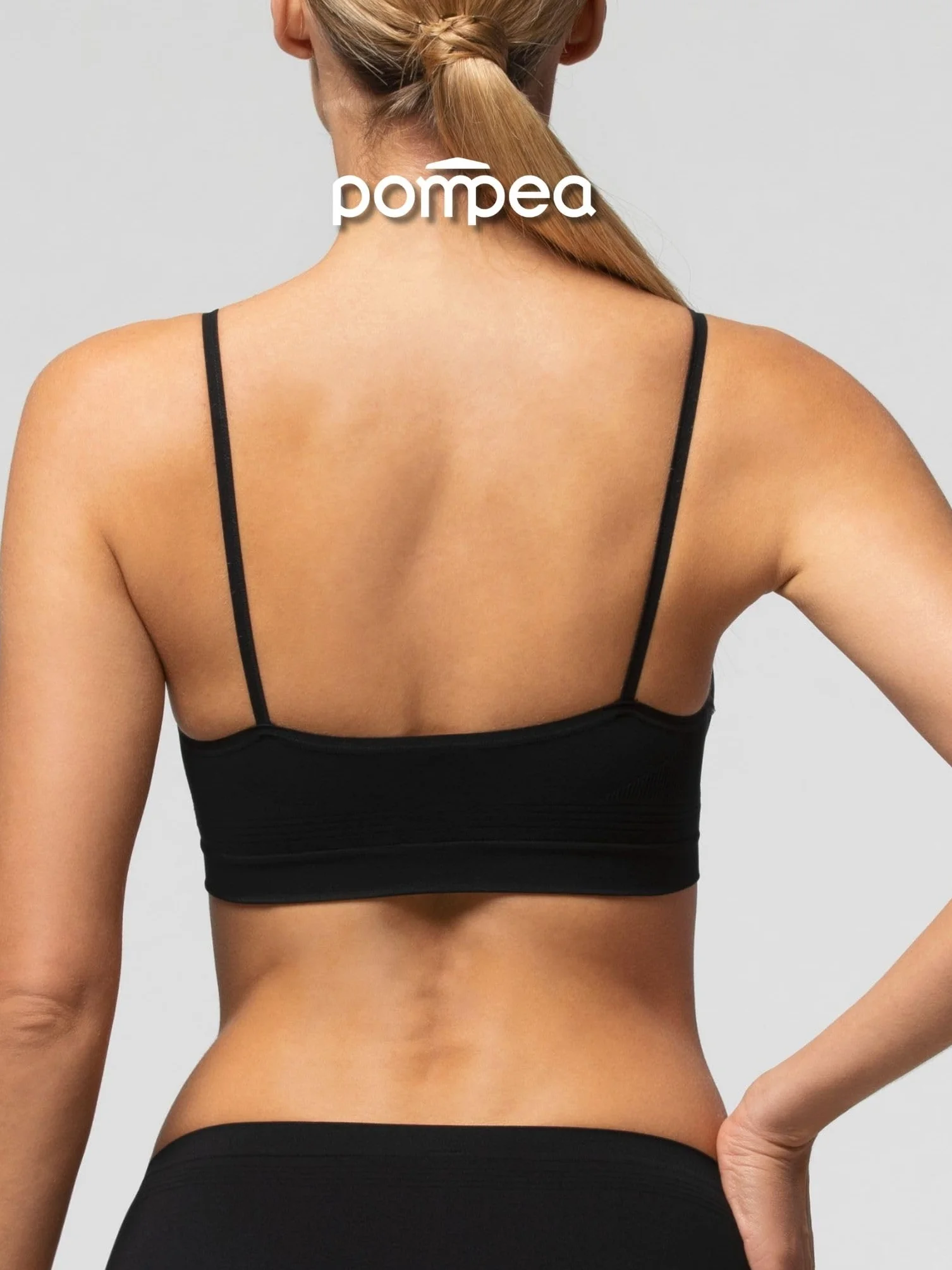 POMPEA Reggiseno Senza Ferretto Invisibile, Brassiere Seamless Morbida Microfibra Spallina Stretta