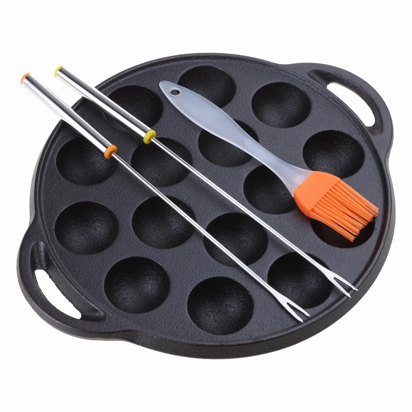 Polpi Takoyaki Pan Ghisa 15 fori Stampo Maker