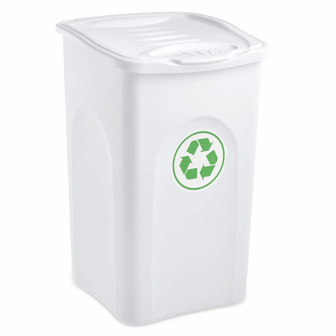 Stefanplast Pattumiera Begreen, Bianco, cm 37x37x56h