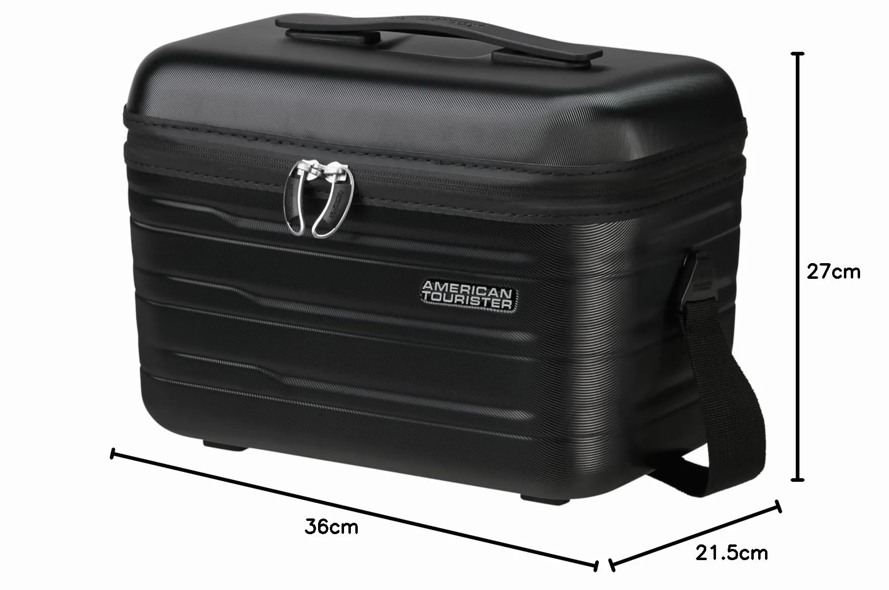 American Tourister Flashline - Beauty Case, 36 cm, Dark Black