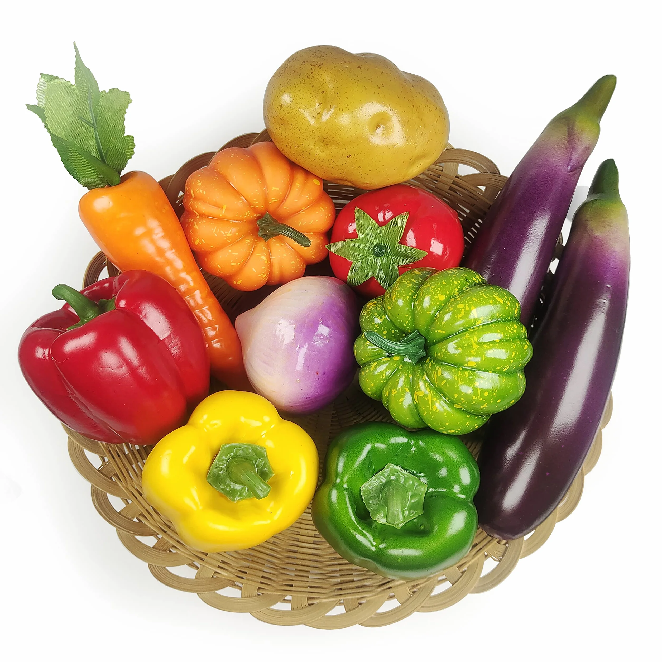 Verdure Artificiali 11 Pezzi Set Decorazione Cucina Finte Cipolle Carote