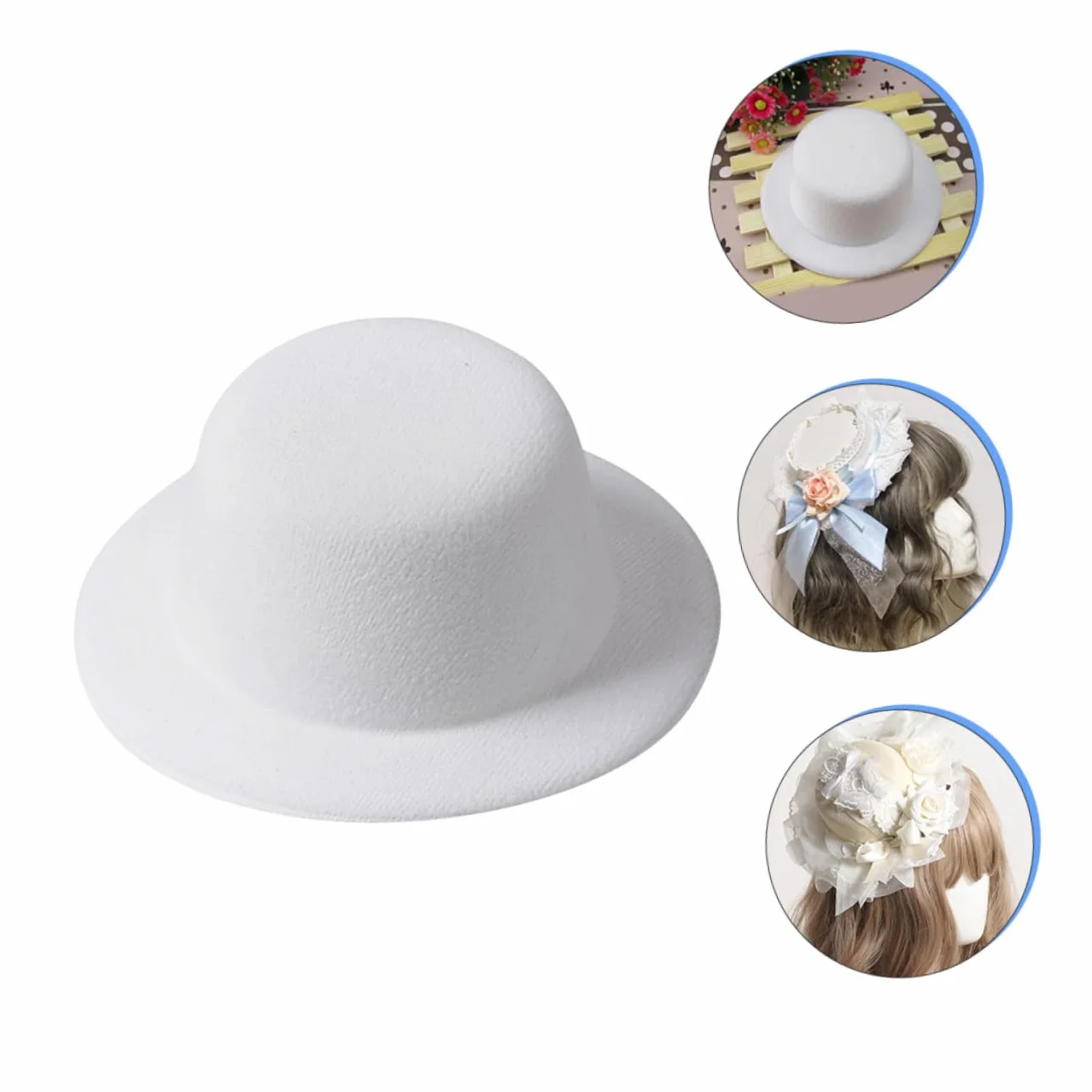 Cappello Embrione Cappello Cappelli Accessori per La Realizzazione di Copricapo Sentito Accessorio Elegante Stoffa Nozze Tessuto Berretto Calvo Signore Beige Rete