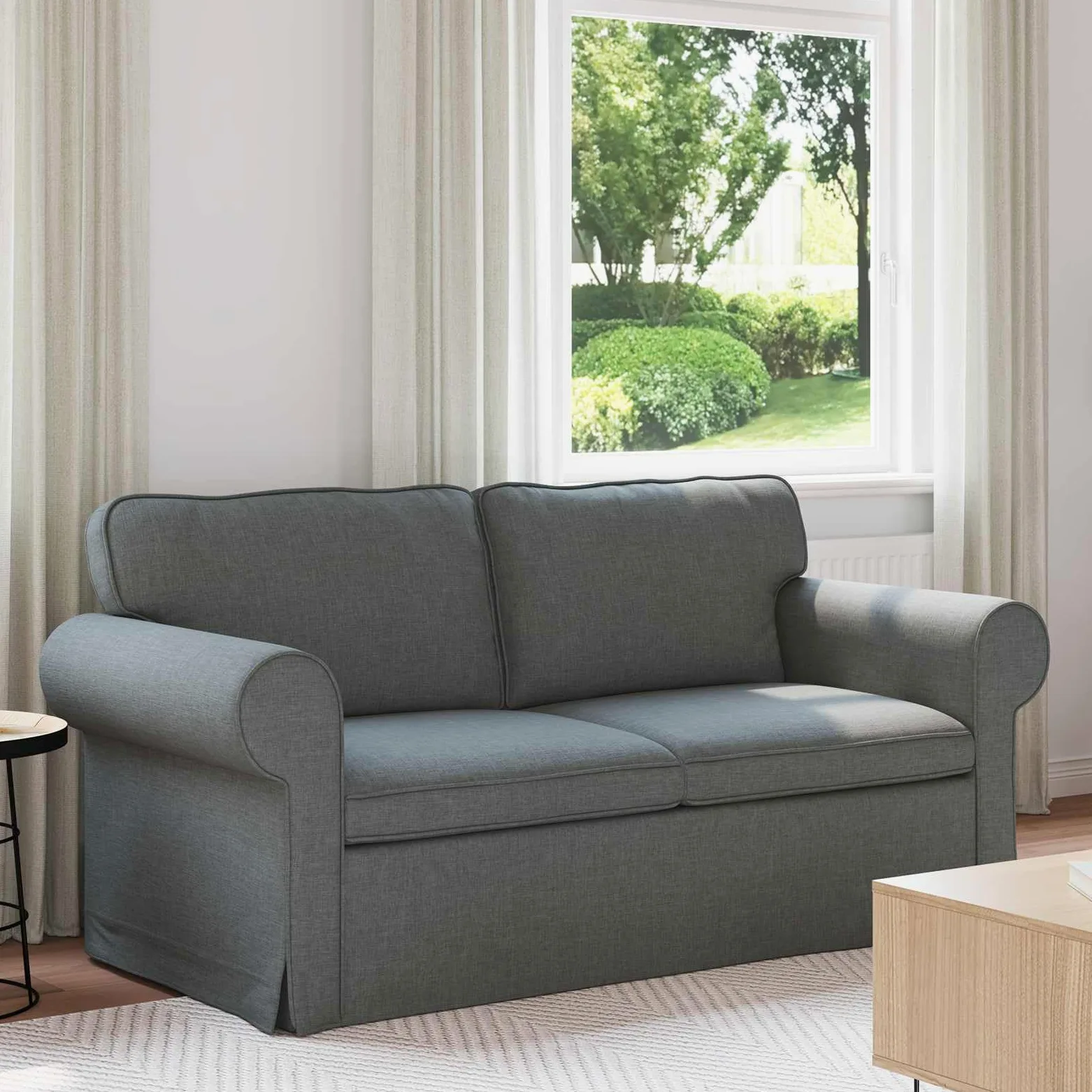 vidaXL Divano Grigio Scuro 175 x 82 x 80 cm Tessuto, Divano Moderno, Design Ergonomico, Arredo Sezionale, Soggiorno Confortevole, Poltrona Contemporanea