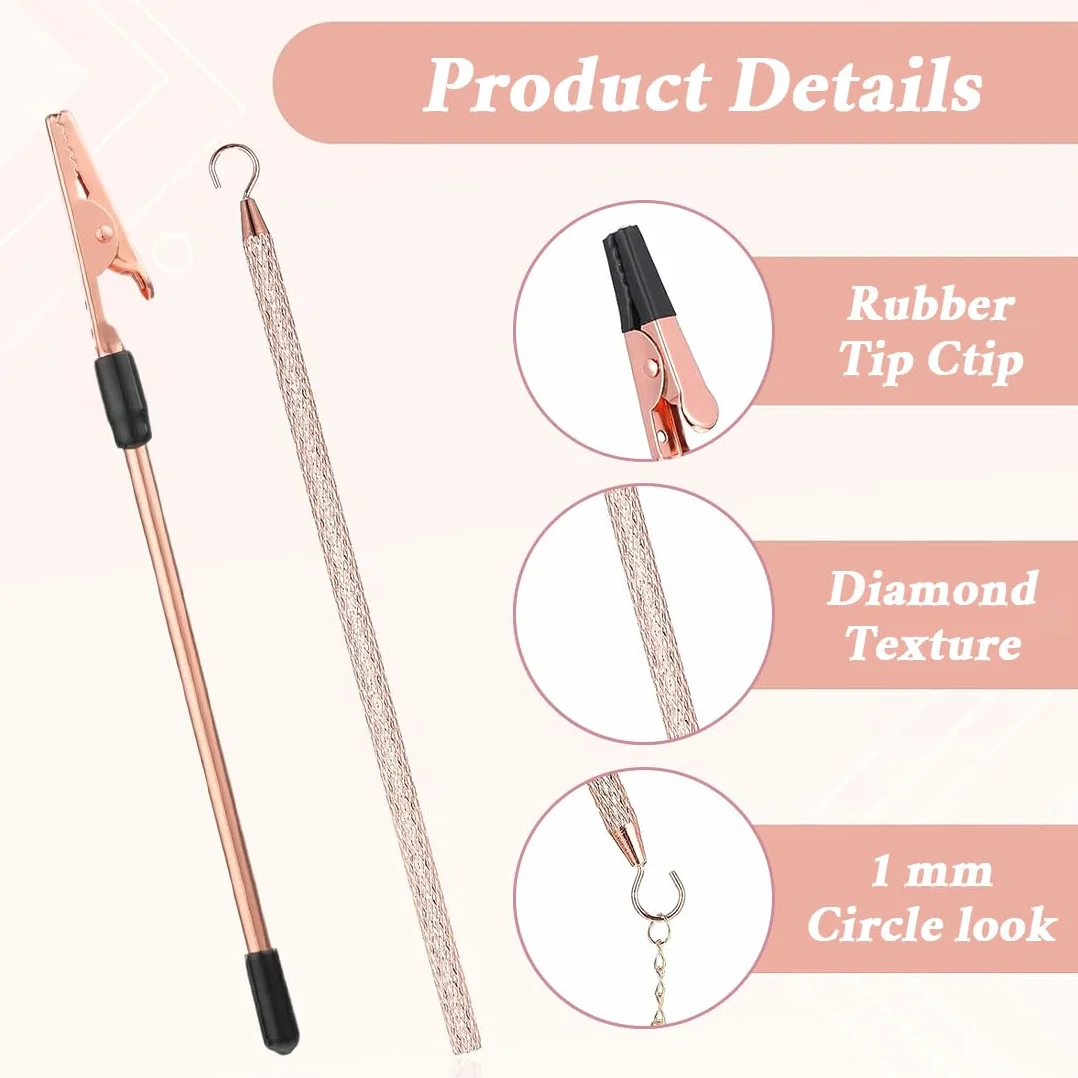 2 Pezzi Ausili per Braccialetti di Gioielli, Chiusure per Braccialetti, Ganci per Braccialetti, Agganciamento a Sgancio Rapido per Gioielli Cerniere Lampo e Chiusure (Rose Gold)