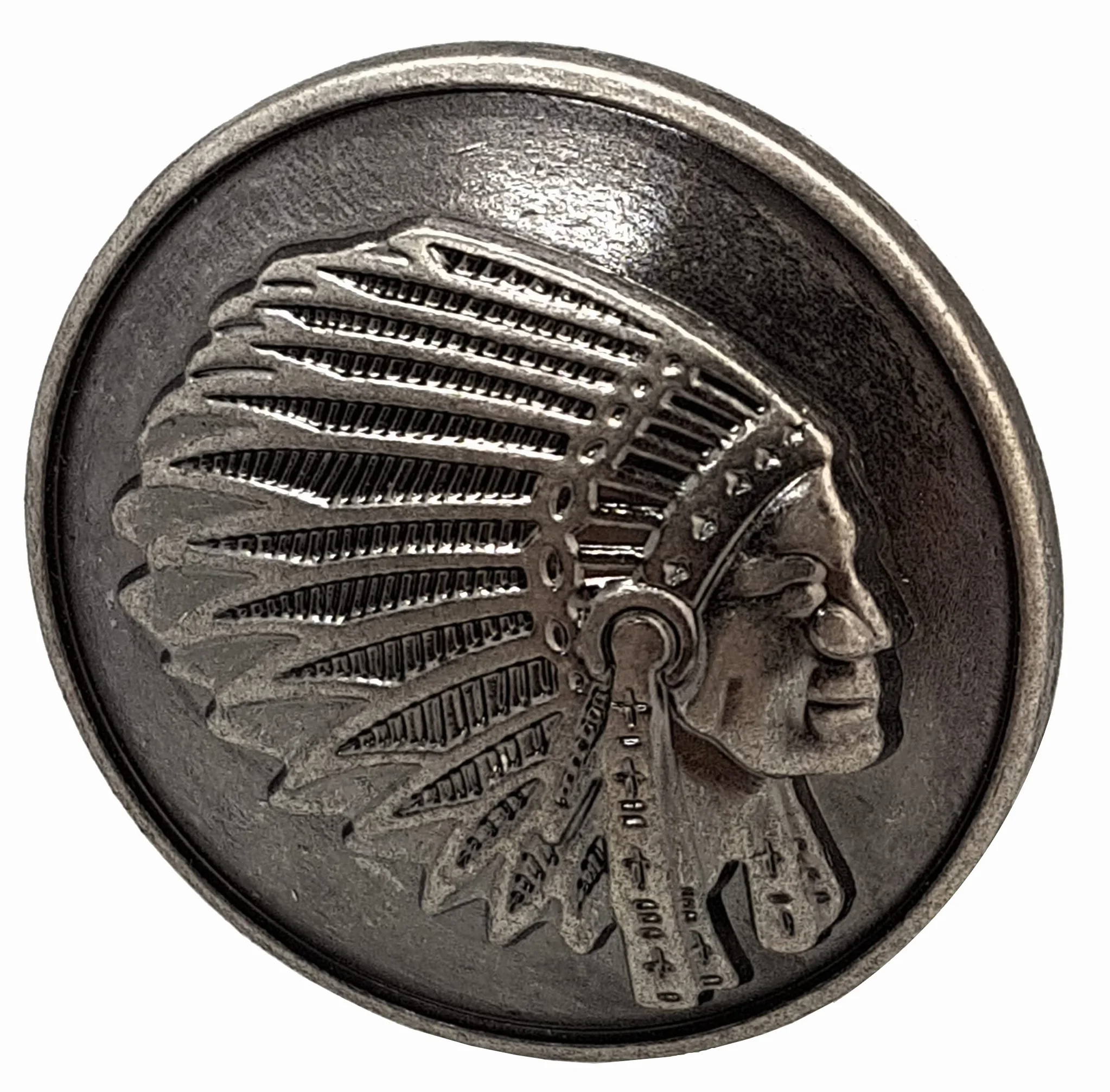 Conchos Concho indiano argento opaco da avvitare, 35 mm