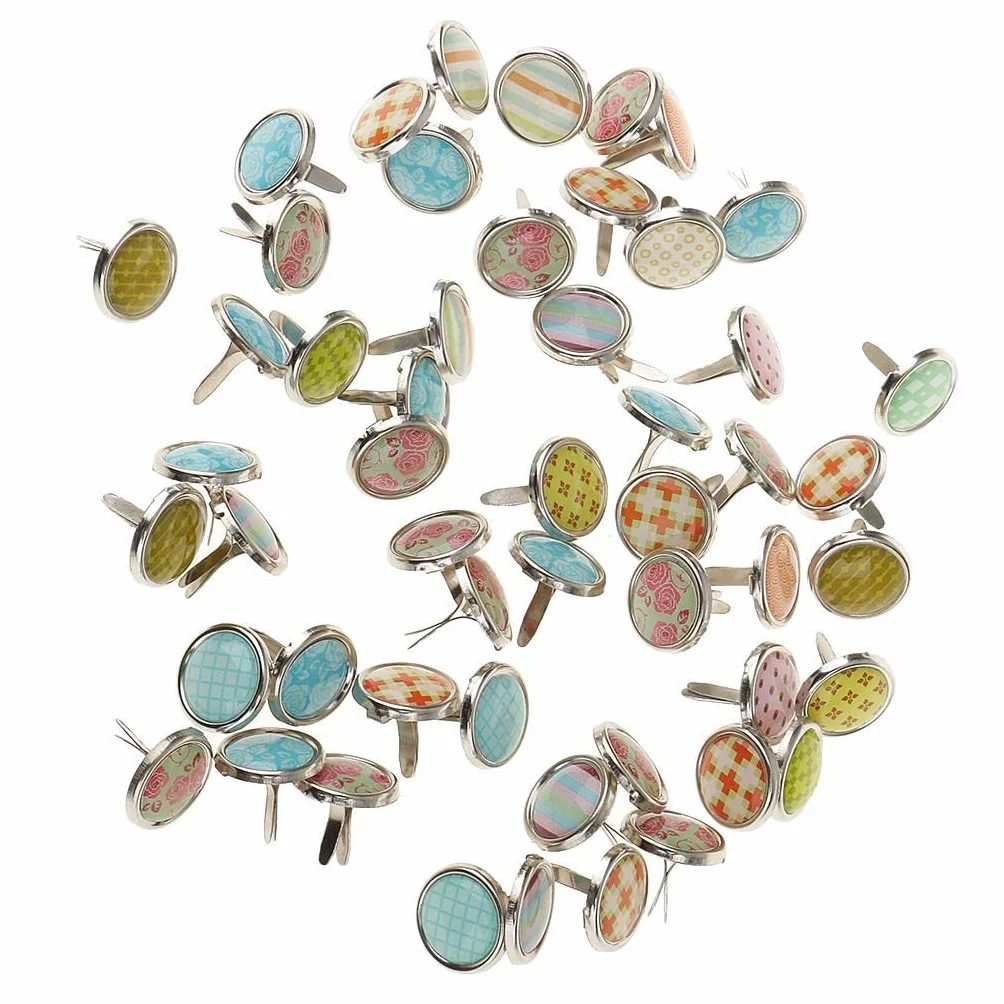 zalati Spille a spacco per carta in metallo, 200 pezzi, testa rotonda per scrapbooking, arte, fai da te, progetti di carta - bronzo