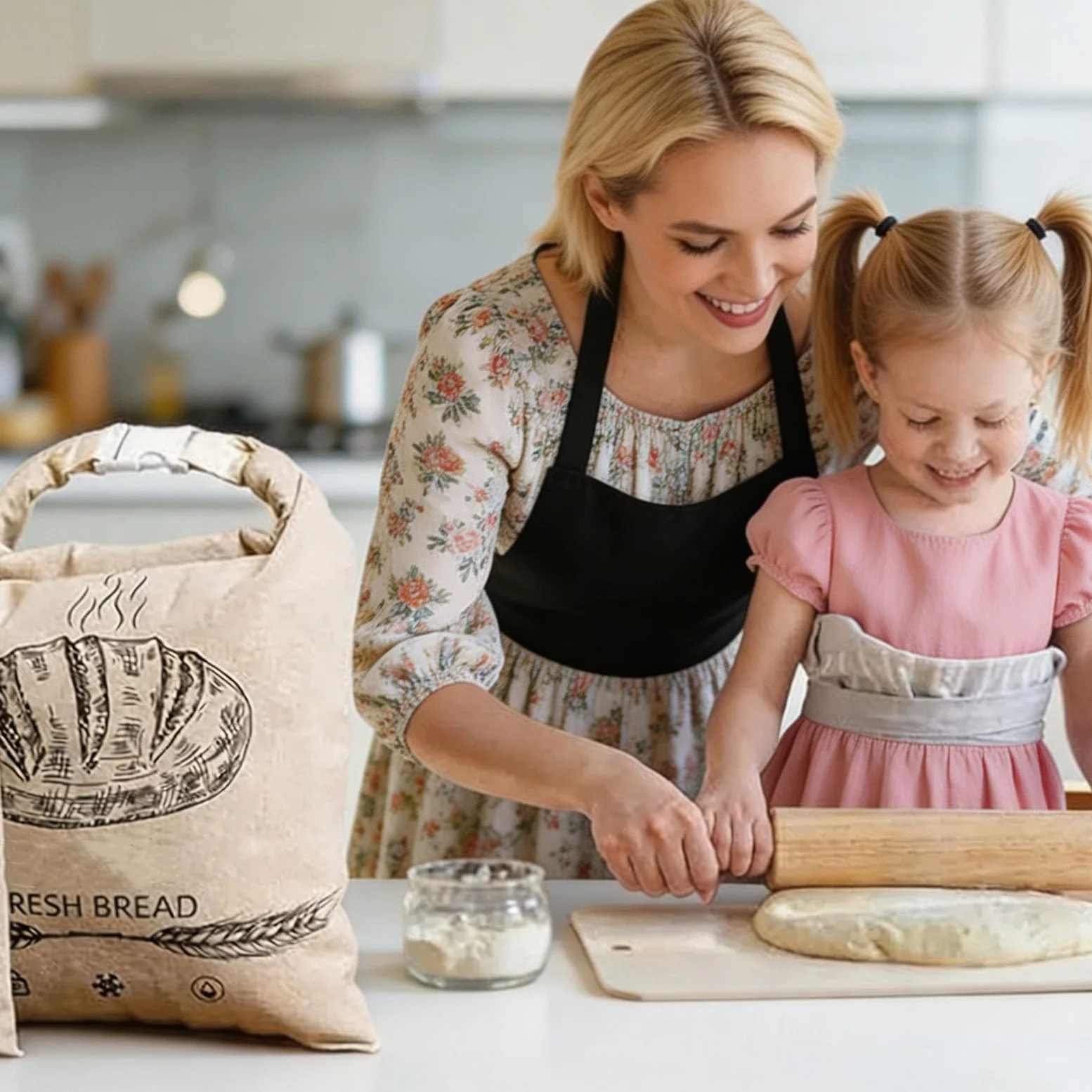 Sacchetti per pane in cera d'api, riutilizzabili, in cera d'api, per conservare il pane fresco, ideali per pasta madre, regalo per picnic, adatti al congelatore, confezione da 2