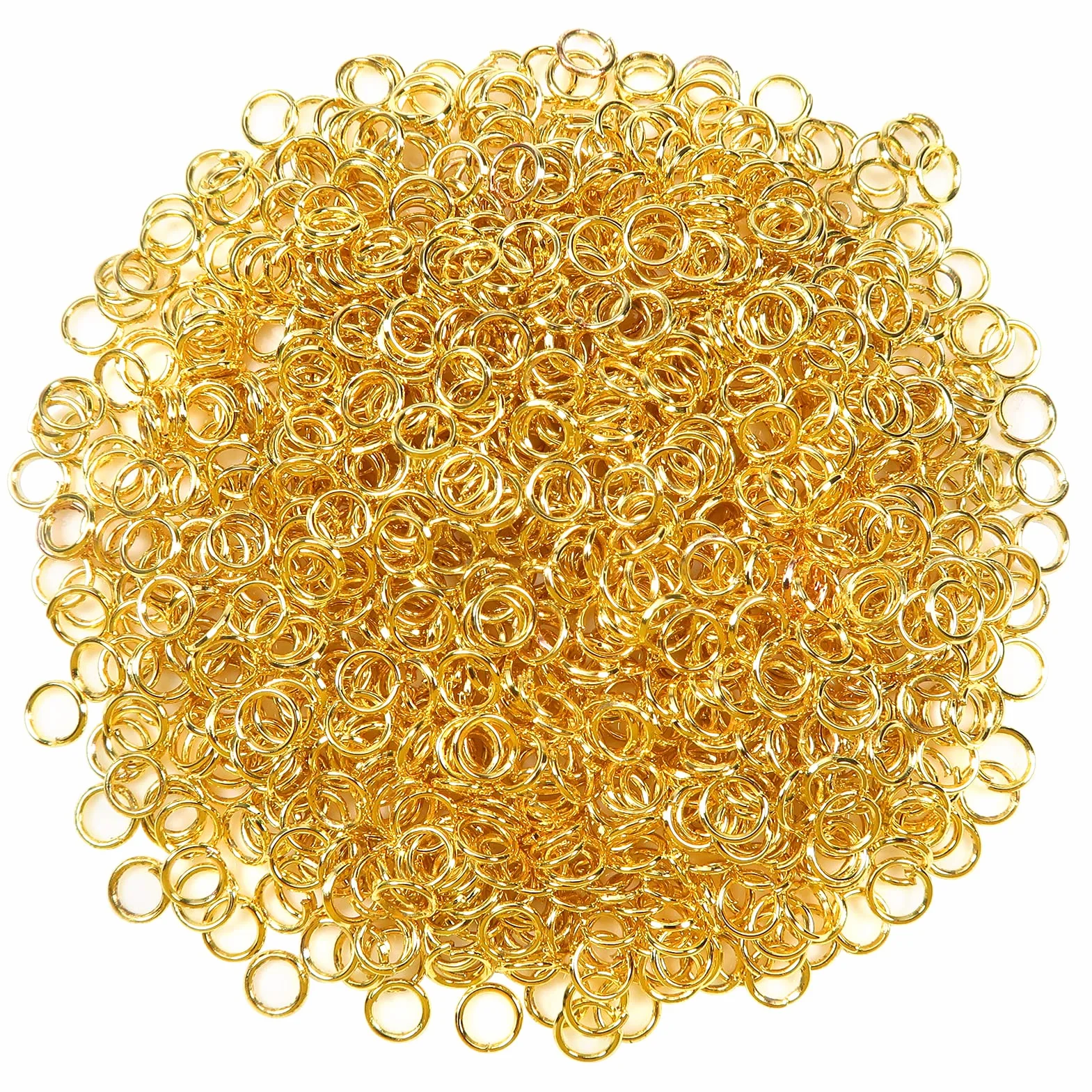 TOAOB 1000 Pezzi Anellini per Bigiotteria 5 mm Anelli di Salto Aperti in Metallo Oro con Strumento Anello per Portachiavi Collane Ciondoli Gioielli Fai Da Te