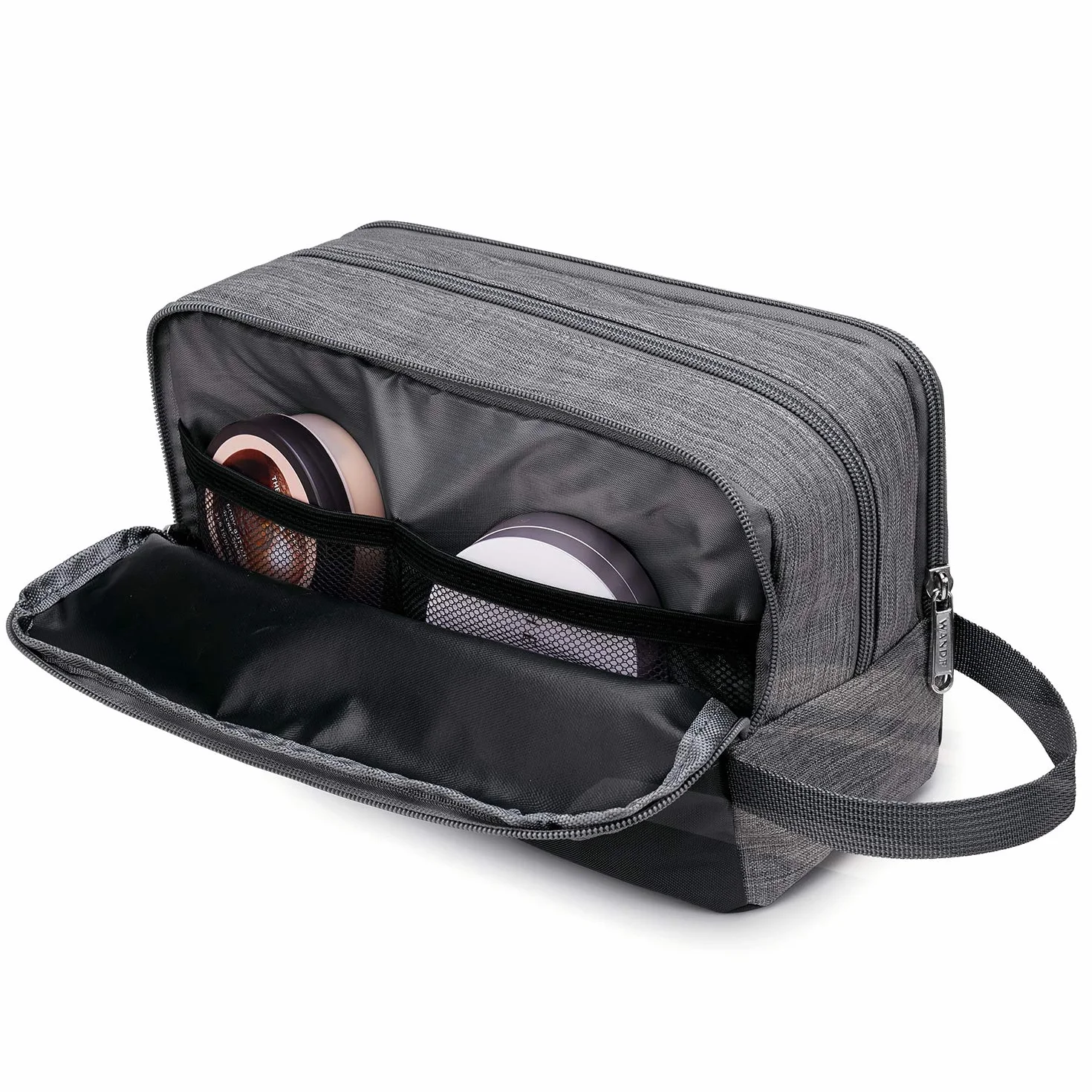 WANDF Astuccio da toilette da viaggio uomo borsa da bagno trucco organizzatore