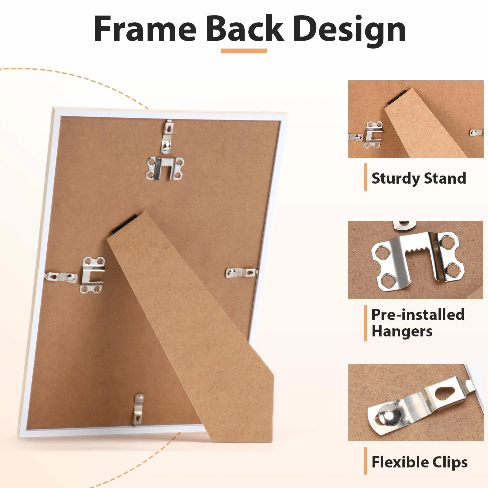 Alyvisun 4 Pack A4 Cornici Foto 14x20 cm con Passepartout 19,7x29,3 cm senza Passepartout, Tonalità di Legno