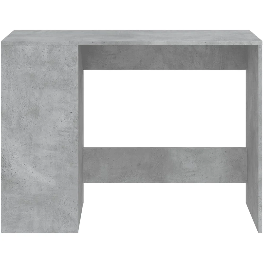Scrivania in legno grigio cemento, 102 x 50 x 75 cm, scrivania per computer con piano stabile per laptop e decorazione, scrivania da ufficio con ampio spazio per raccoglitori e documenti