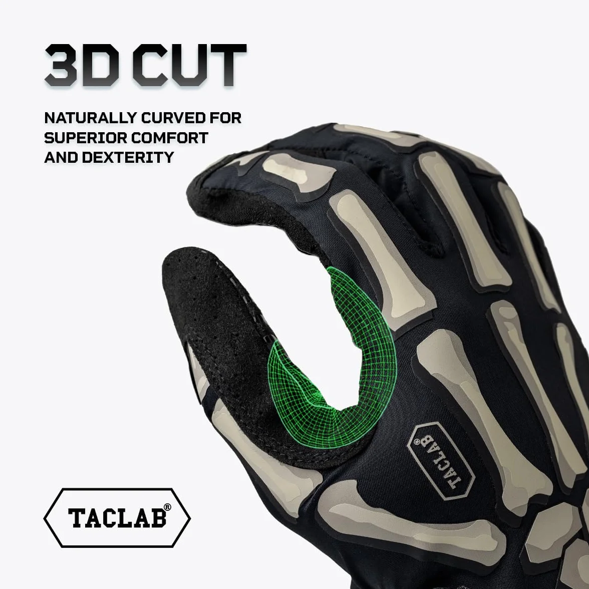 TACLAB Reaper Skeleton Gloves - Guanti sottili e leggeri per estate, softair, paintball, ciclismo, moto, multiuso