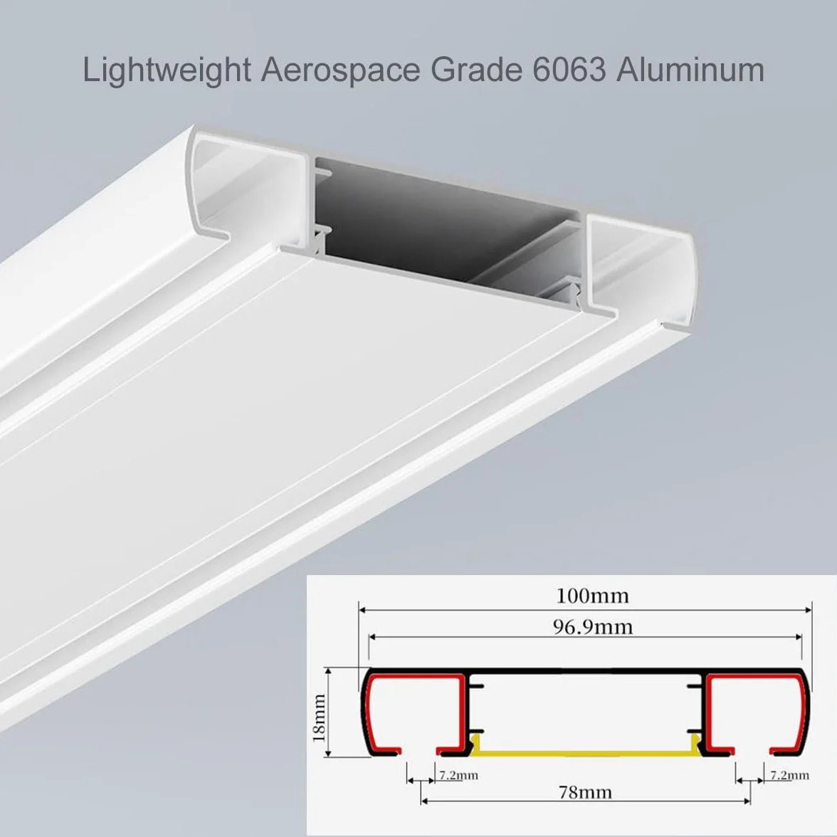 Binario for Tenda Doppia, Binario for Tenda da soffitto Silenzioso, Binario for Tenda Nascosto for impieghi gravosi, Kit Binario for soffitto Adatto for Soggiorno e Bagno
