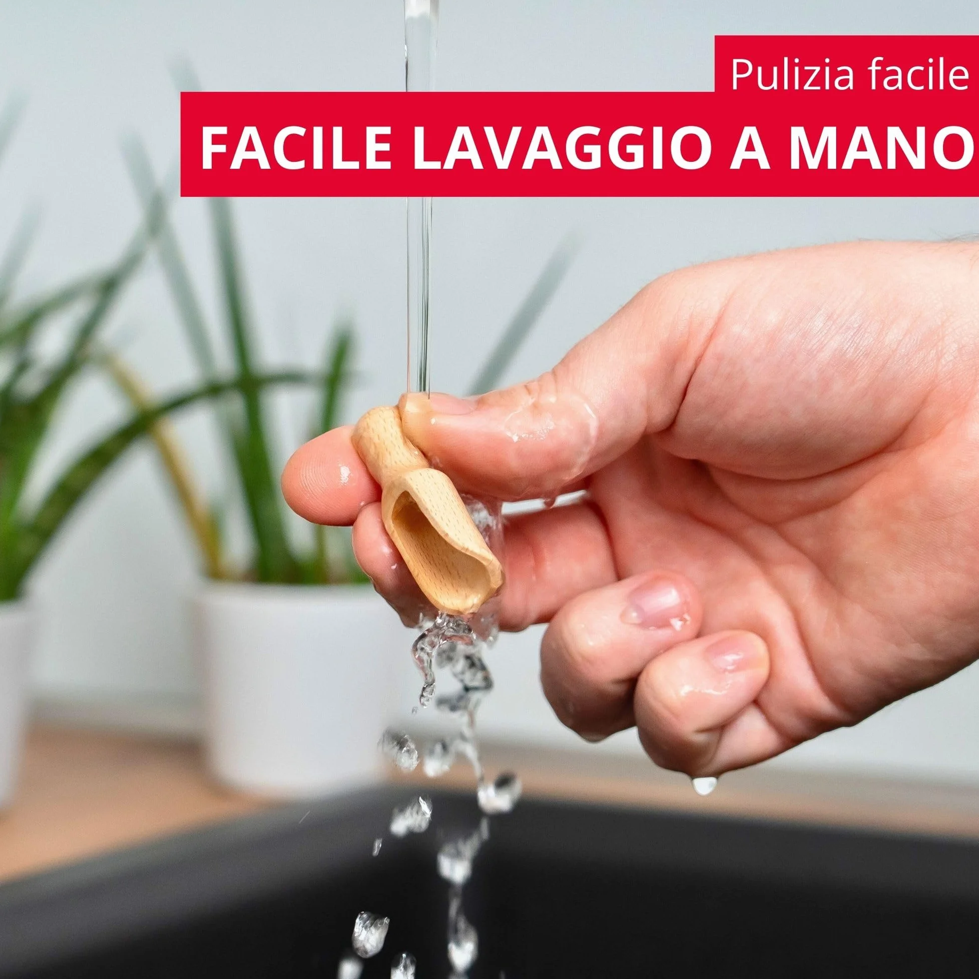 Westmark Set di 3 palette per spezie, volume di riempimento: 2 g (farina) 3 ml, in legno di faggio, mini, marrone chiaro, 91932270