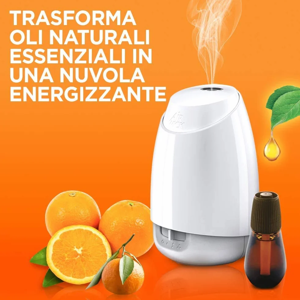 Airwick Ricariche per Diffusore di Oli Essenziali Armonia Istantanea, Confezione da 1 Ricarica per il Diffusore di Oli Essenziali Profumatore per Ambienti alla Fragranza di Mandarino e Arancia Dolce