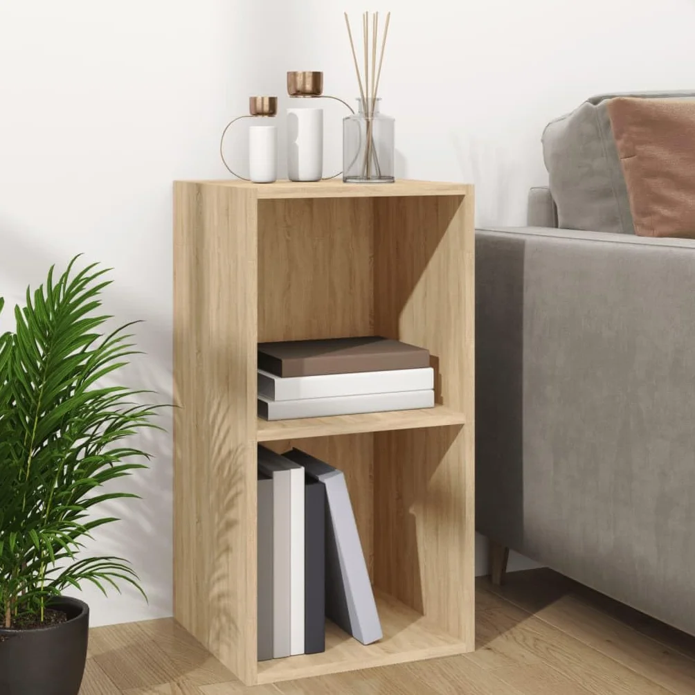 Armadi e stoccaggio,Armadi e rack di archiviazione multimediale,Scatola di immagazzinaggio in vinile Rovere Sonoma 71x34x36 cm Legno ingegnerizzato