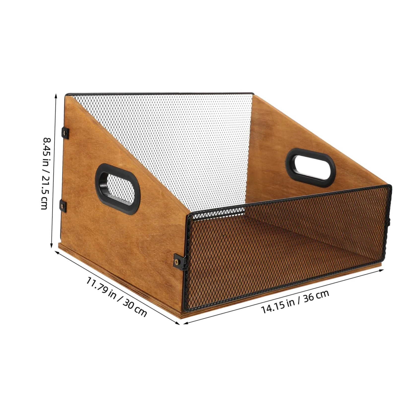 Scatola Porta Dischi in Legno con Manici Ergonomici Organizer per Vinili e Album Fotografici Cassa Rustica Robusta per Archivio Media e Libri