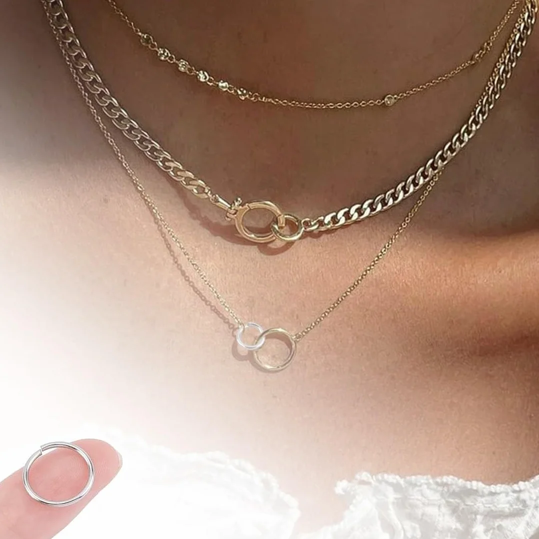 880Pz Anelli Aperti di Salto, 4mm 5mm 6mm 7mm 8mm 10mm, Anelli Aperti di Doppio Cerchio, Anellini per Portachiavi, Rotondo Connettori Anelli per Fai da Te Collane Braccialetti Gioielli, B