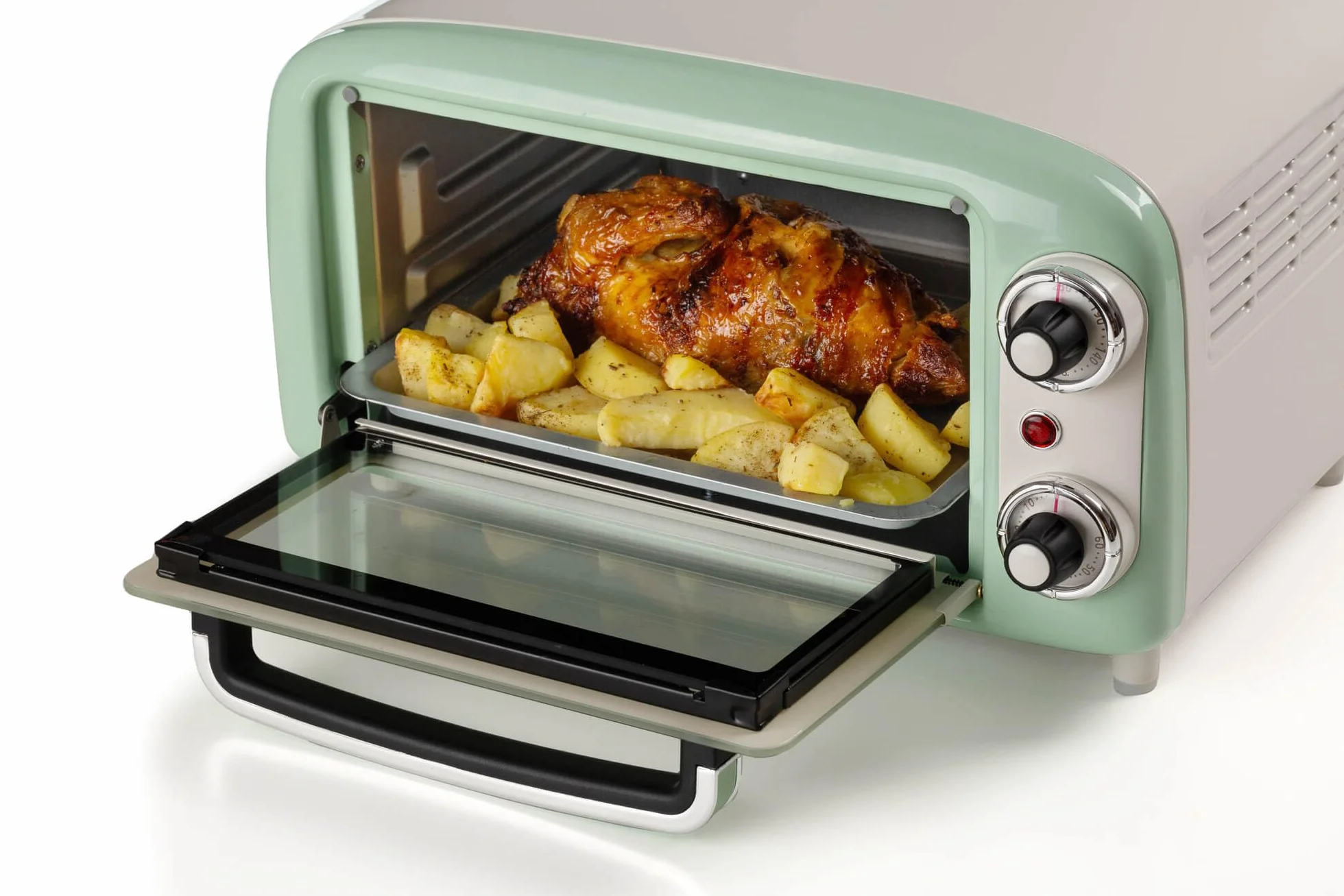 Ariete 3919 Forno Elettrico Vintage 800W 10L Doppio Vetro Zielony