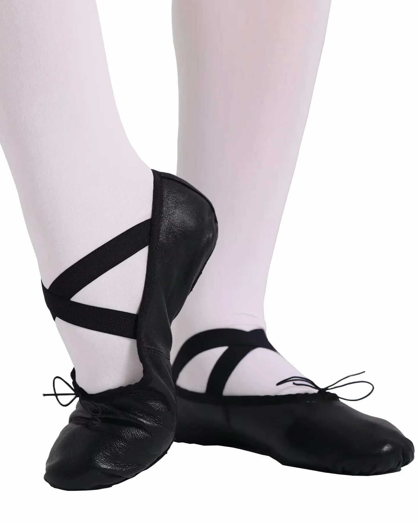 Pelle Scarpette da Danza Classica Diviso Suola Ginnastica Ballo Scarpe Mezzepunte