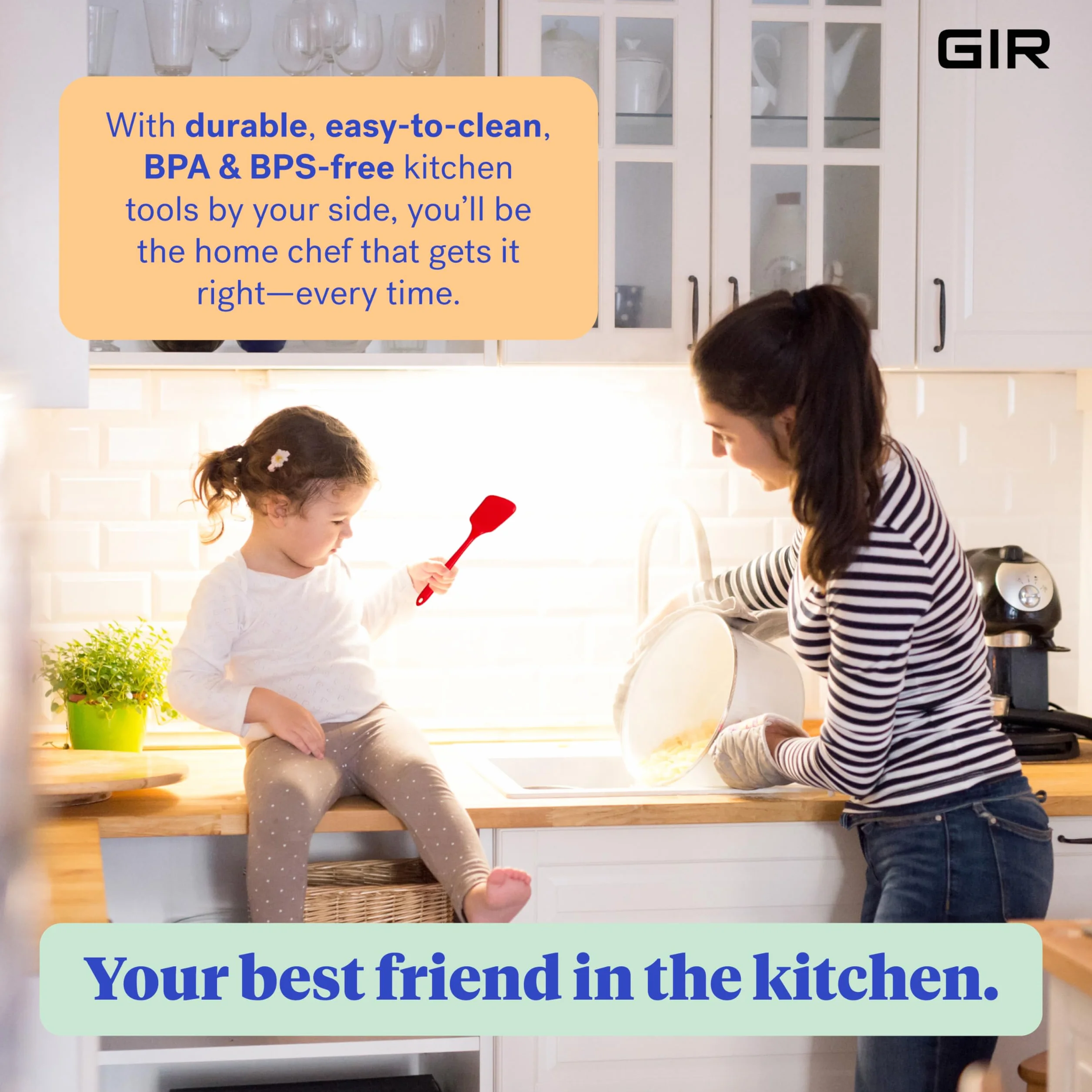 gir: Get it right mini Flip (27,9 cm); Garanzia a vita, lavabile in lavastoviglie. Resistente al calore +; qualità premium, Platinum silicone – l' originale all-silicone Flipper/Turner – ideale anche per bambini, nero Mini - 11 IN Red