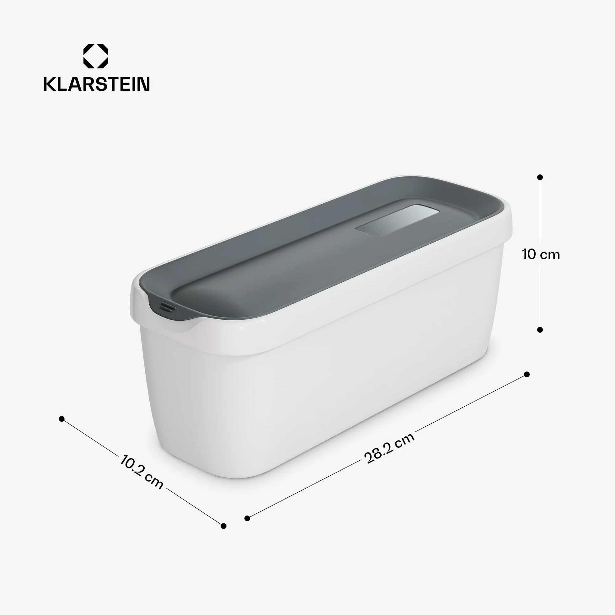 Klarstein Vaschette per Gelato 2x1,5L – Contenitori Plastica con Coperchio, Lavabili in Lavastoviglie