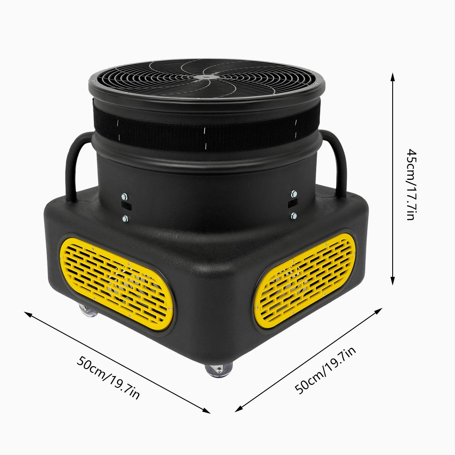 Soffiatore d'aria Puppet Ballerin Blower 750 W per ballerina di bambole alta 5 – 7 m 2800 RPM ventilatore elettrico con 4 ruote per eventi e presentazioni di negozi, compleanni, feste (nero)