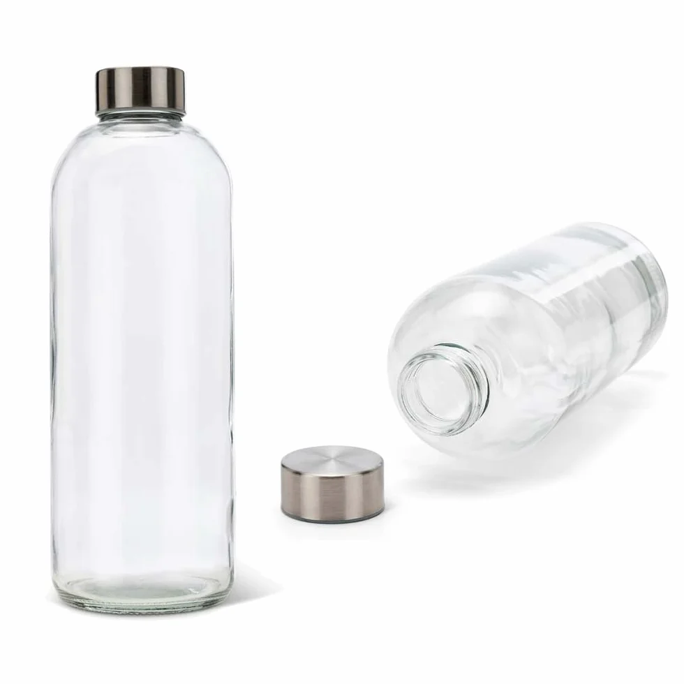 Bottiglie in Vetro Modello EOS 1 Litro Tappo a Vite Acciaio Inox Set 6
