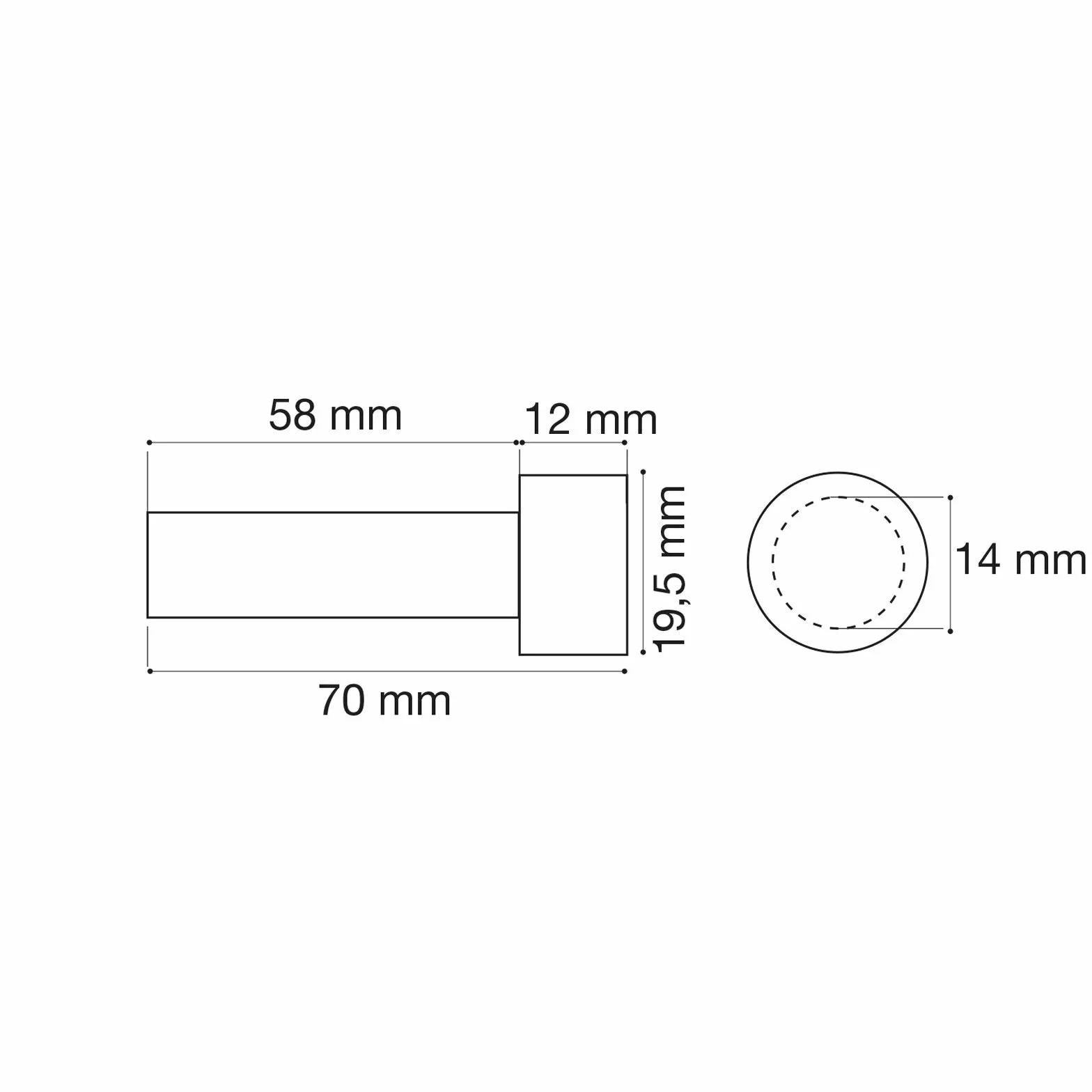 Ganci per appendiabiti TUULA III Acciaio inossidabile massiccio 70 mm - SOTECH